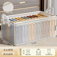 Transparent Folding Clothes Storage Box – Stackable Organizer